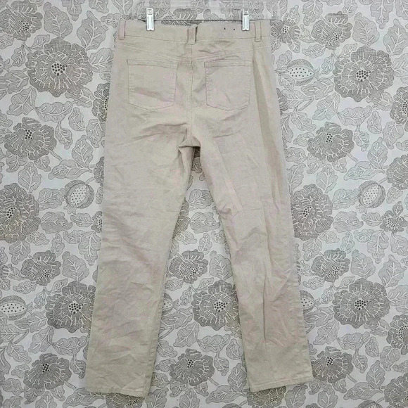 johnnie-O Women 100% Cotton West Coast Prep Beige Pants Size 14 - Picture 2 of 6